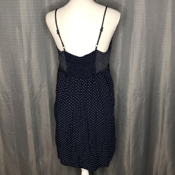 MOTHERHOOD MATERNITY MEDIUM BLUE POLKA DOT DRESS - Picture 2 of 7
